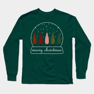 Merry Christmas snow globe design Long Sleeve T-Shirt